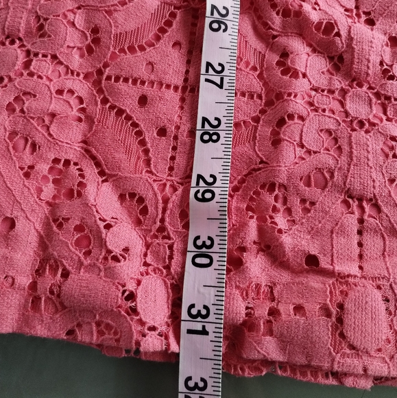 Coral Lace Lined Sheath Dress - Picture 7 of 7